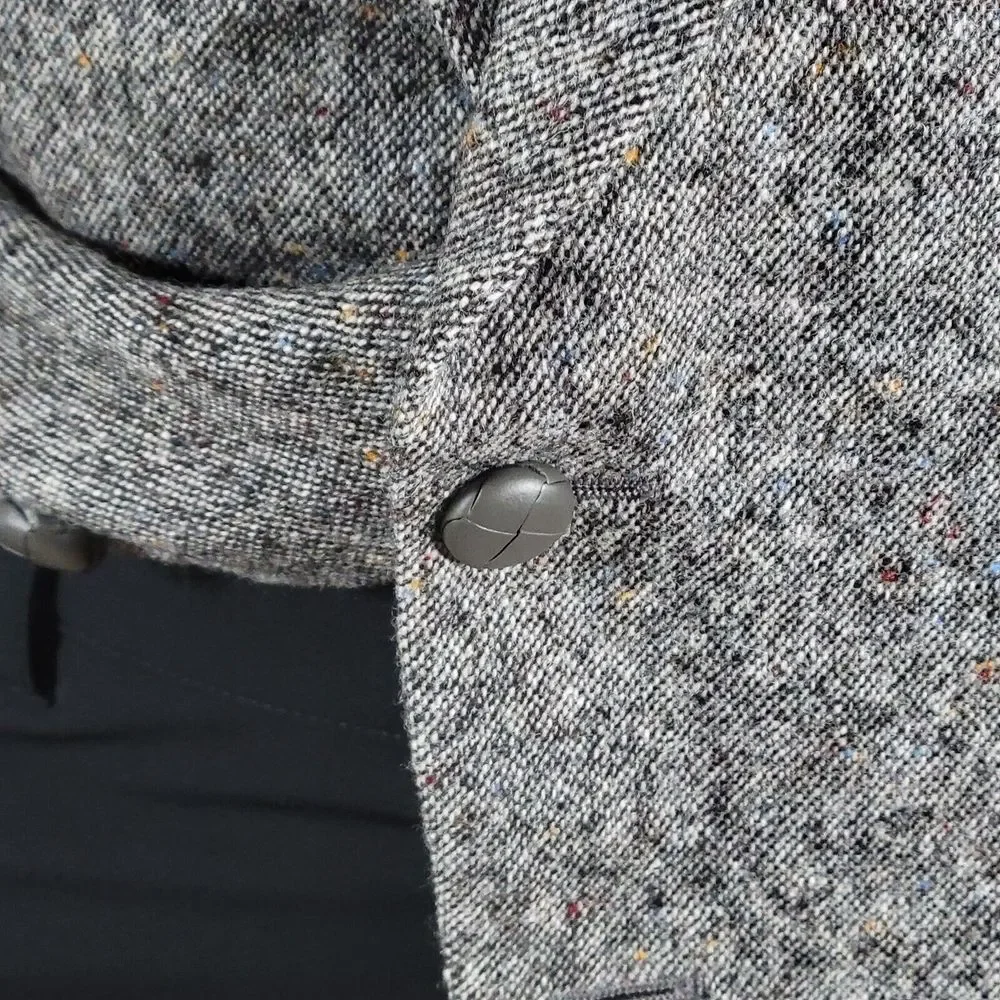 Stafford Options Men's‎ Tweed Sport Coat Blazer Two Button Gray Wool Size 46R